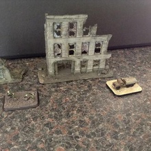 edificios en ruinas pack juego wargame terreno paisaje diorama 3d print model - Mito3D
