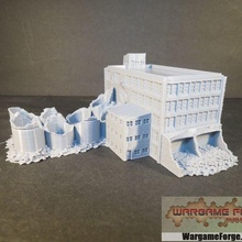 ruined food processing plant game battletech 6mm terrain 3d print model - Mito3D