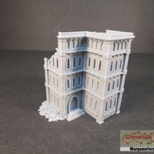 ruined gothic epic building 11 game battletech 6mm terrain 40k 8mm 3d print model - Mito3D