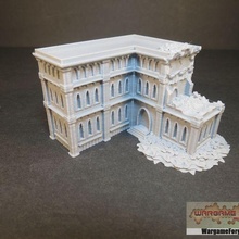 ruined gothic epic building 14 game battletech 6mm terrain 40k 8mm 3d print model - Mito3D