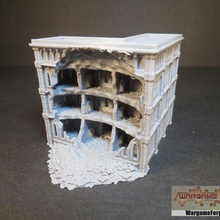 ruined gothic epic building 15 game battletech 6mm terrain 40k 8mm 3d print model - Mito3D