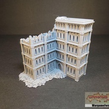 ruined gothic epic building 16 game battletech 6mm terrain 40k 8mm 3d print model - Mito3D