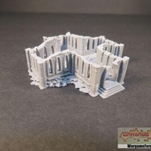 ruined gothic epic building 1 game battletech 6mm terrain 40k 8mm 3d print model - Mito3D