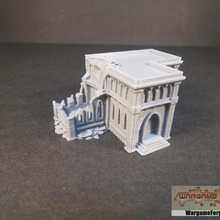 ruined gothic epic building 5 game battletech 6mm terrain 40k 8mm 3d print model - Mito3D