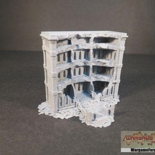 ruined gothic epic building 7 game battletech 6mm terrain 40k 8mm 3d print model - Mito3D