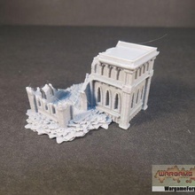 ruined gothic epic building 9 game battletech 6mm terrain 40k 8mm 3d print model - Mito3D