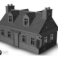 rovinato Casa 13 architettura miniature edificio scenario gioco guerra figure sbarcare prigione warhammer fantasia Giochi Accessori 3d print model - Mito3D