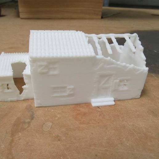 ruined mediterranean style house architecture buildings structures 3D print model - Mito3D