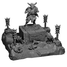 arruinado Minotauro estátua tampo mesa terreno jogos antigo ruínas quebrado d masmorras dragões martelo guerra sigmar 40k jogo 3d print model - Mito3D