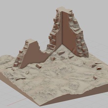 ruined street ruined street 3d print model - Mito3D