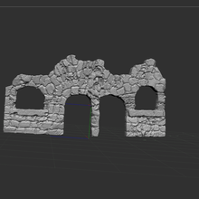 ruined wall ruin diorama construction 3d print model - Mito3D