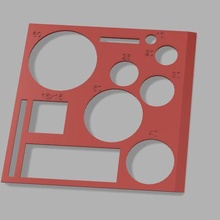 règle dessine outil cercle carré dessins 3d print model - Mito3D