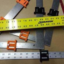 ruler sliding guide clamps tool hand tools steel stop rulers measurement device fence 3d print model - Mito3D