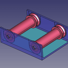 rulli porta bobina aracı 3d baskı desteği destek silindirler bobin 3d print model - Mito3D