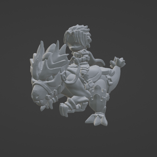 runa cavaleiro Ragnarok conectados cavalheiro Dragão jogos miniatura 3d print model - Mito3D