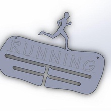 runner's medallion fashion running run hang up medals 3d print model - Mito3D