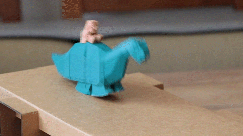 in esecuzione brontosauro animale giocattolo Basso poli matematica arte dinosauro 3d print model - Mito3D