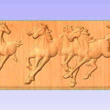 running horses various stl relief 3d 3d print model - Mito3D