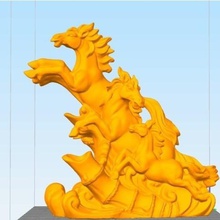 des chevaux de course l'art 3d print model - Mito3D