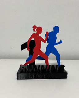 Laufen Trophäe verschiedene Rennen Marathon Lauf Tor Ankunft Podium vergeben Gewinner 3d print model - Mito3D