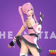 ruri - initial fan art game anime character girl female future 3d print model - Mito3D