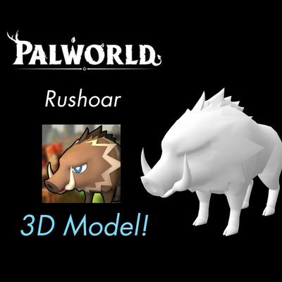 rushoar 3d model - palworld pal world game pokemon xbox 3d print model - Mito3D