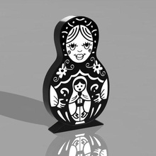 russian doll lamp 3d print model - Mito3D