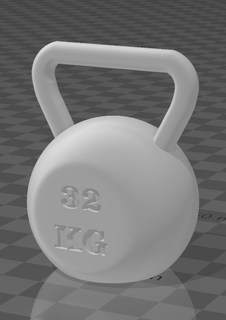 russian dumbbell key ring weighs kettlebell gym keychain decoration laptop 3d print model - Mito3D