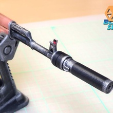 Rus susturucu pbs-1 sanat akm assult tüfek namlu tarar kopyaları 3d print model - Mito3D