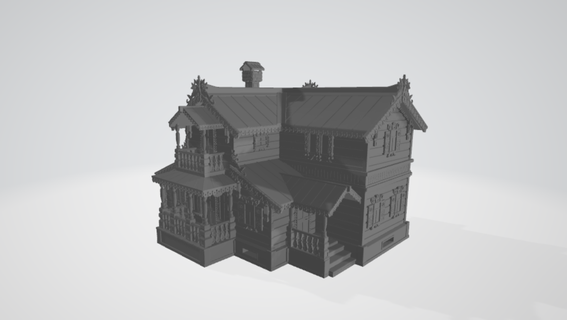 russian slavic house model dom small detail sweet 3d 3d print model - Mito3D