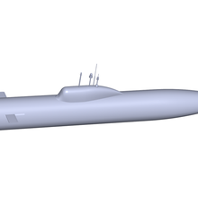russo submarino 3d print model - Mito3D