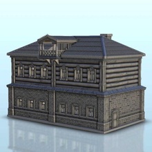 russian wooden house 4 - flames war bolt action empire baroque age sigmar modern warhammer architecture thumbnails building scenery wargame figures game land games accessories 3d print model - Mito3D