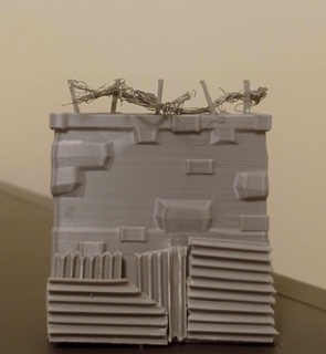 rust high external stone wall barricade 3d print model - Mito3D