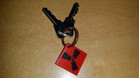 Rost Schlüssel Kette Person Schütze fps Spiele Schlüsselbund Schlüsselanhänger Logo Videospiel Videospiele Video Spiel Schmuck 3d print model - Mito3D