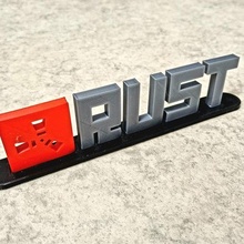 rust logo stand 3d print model - Mito3D