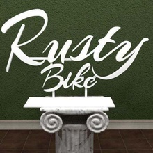 rusty bike logo art signs logos stand sign emblem easy awesome 3dpicks 3d print model - Mito3D
