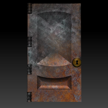 oxidado hierro portón arquitectura medieval bloquear puerta Clásico 3d print model - Mito3D
