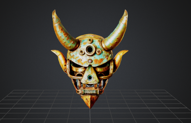 rusty mask game 3d print model - Mito3D