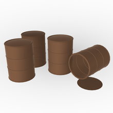 rusty metal oil barrels 3d print model - Mito3D