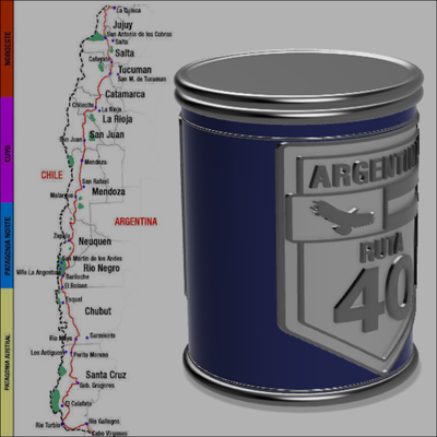 ruta 40 argentina matita titolare supporto cap casa itinerario route40 chile patagonia motore corsa motociclette quad utv macchine 3d print model - Mito3D