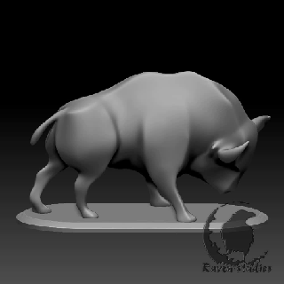 celo bisonte animales ornamento estatua hogar casa cor modelos regalo figuritas 3d print model - Mito3D