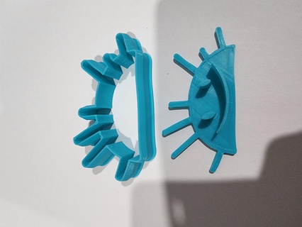 ryan's mundo Sol biscoito cortador ryans relevo crianças mostrar 3d print model - Mito3D