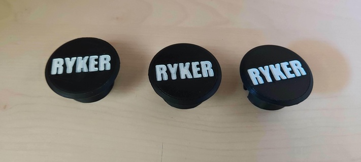 ryker wheel hub caps design 900 3d print model - Mito3D