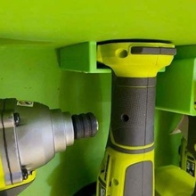 ryobi one+ tool hanger green holder storage tools 3d print model - Mito3D