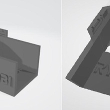 Ryobi thematisch Batterie Halter Unterstützung Werkzeug + montieren Höhle Arbeit Bank Garage 3d drucken 3d print model - Mito3D
