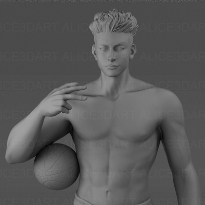 ryota miyagi zuschlagen dunk anime zahl kunst sakura basketball garagen kit japanisch fan art ventilator 3d print model - Mito3D