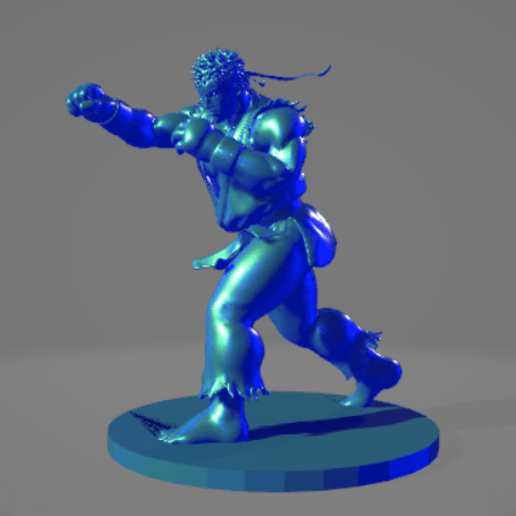 ryu strada combattente gioco arcade figura 3D print model - Mito3D