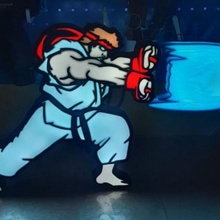 ryu lamp streetfighters game streetfigthers hadouken led rgb geek decogamming 3d print model - Mito3D
