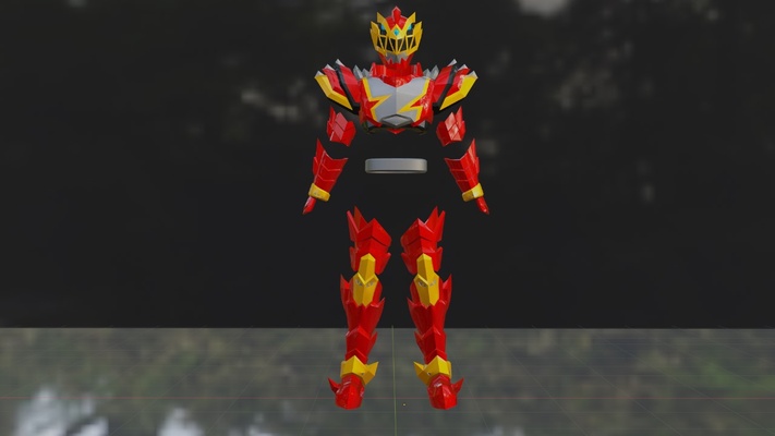 ryusoulger rouge max mode super sentai héros japonais toeianimation séries télévisées tokusatsu power rangers fureur cosmique hasbro cosplay 3d print model - Mito3D