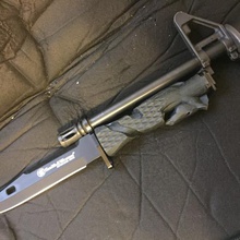 s&w carbine bayonet extended handle combo deal 2 designs tool military daggar knife custom m4 m16 ar15 bayonette 3d print model - Mito3D